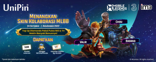 Top Up Makin Hemat dan Push Rank Makin Semangat dengan IM3 & Tri!